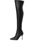 Karl Lagerfeld pointed-toe studded boots - Black