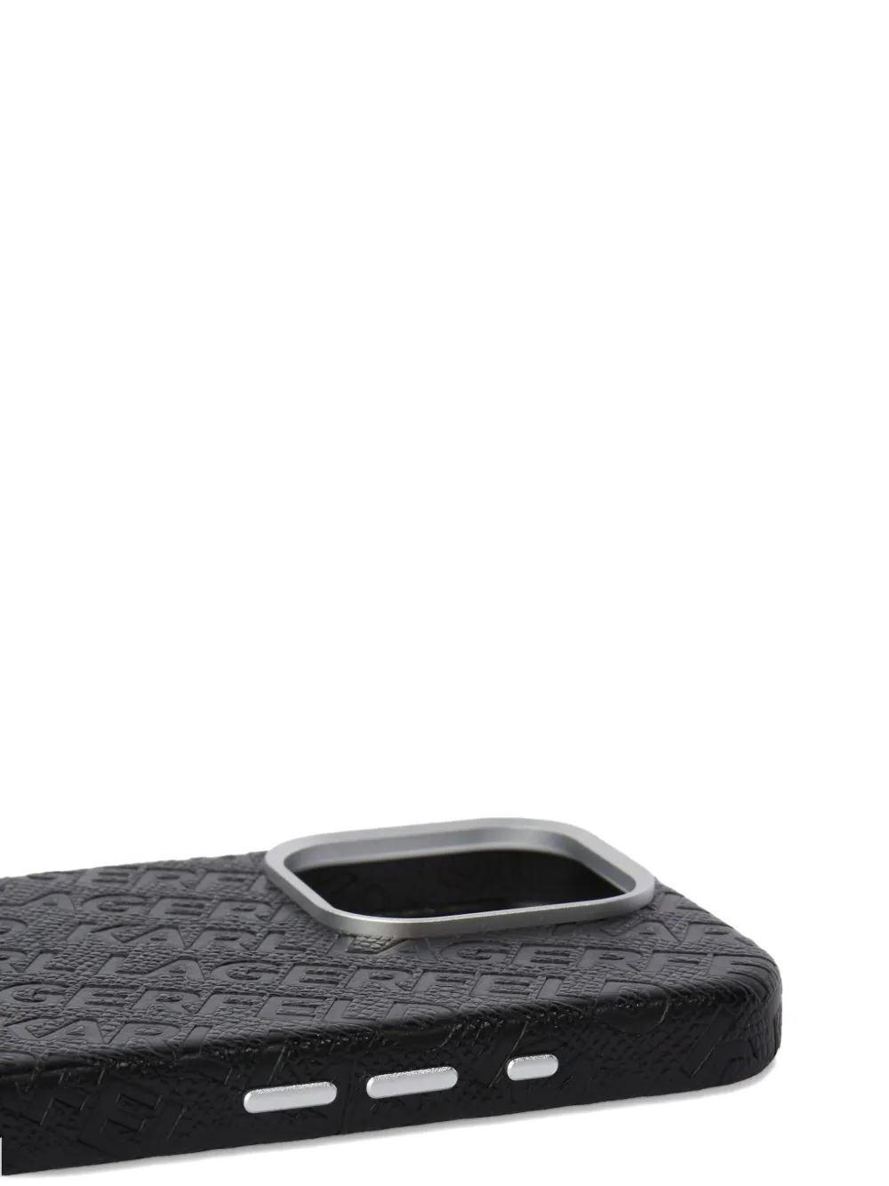 Karl Lagerfeld iPhone 16 Pro Max hoesje met logoplakkaat Zwart