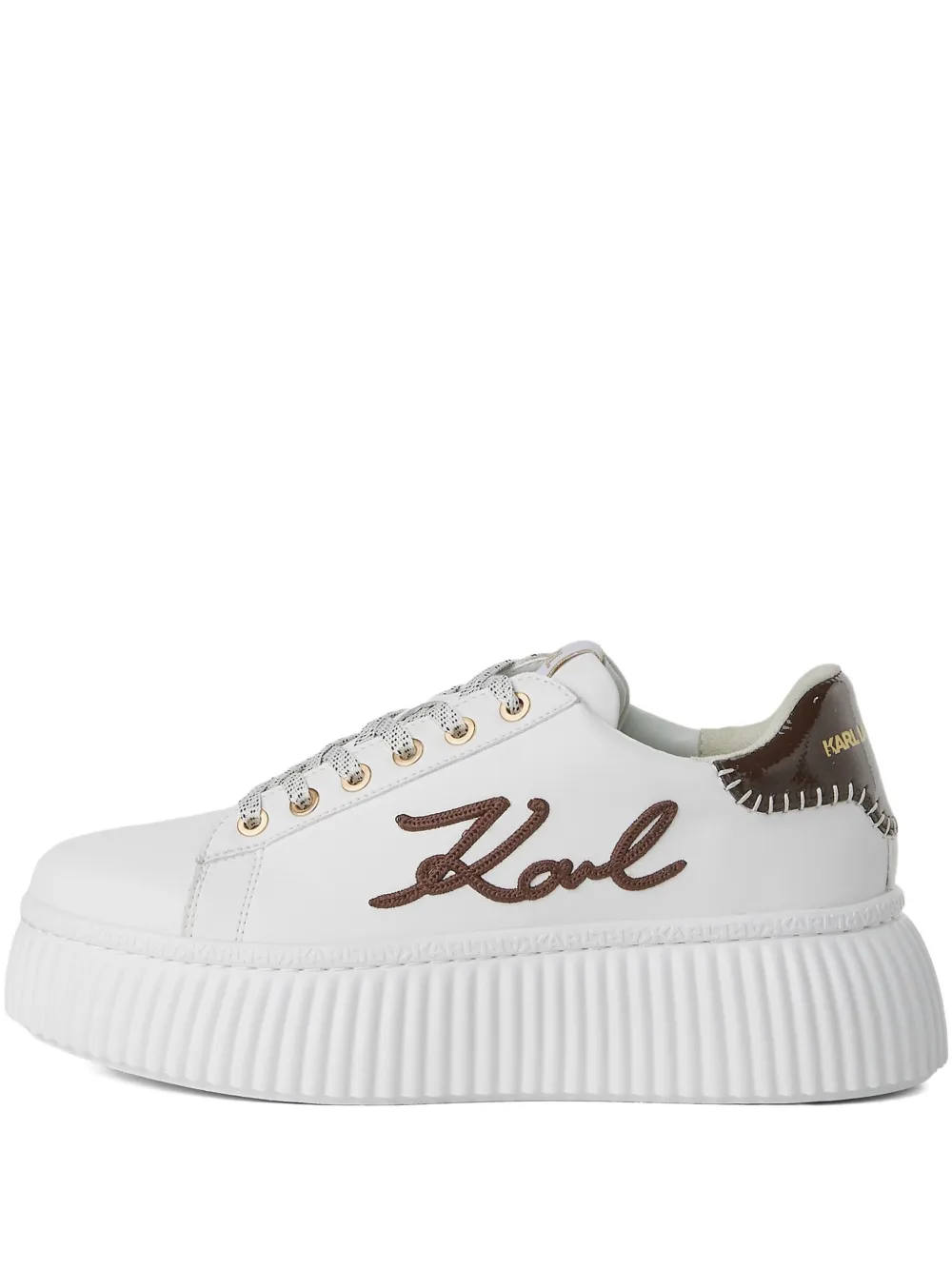 Karl Lagerfeld Sneakers met plateauzool Wit