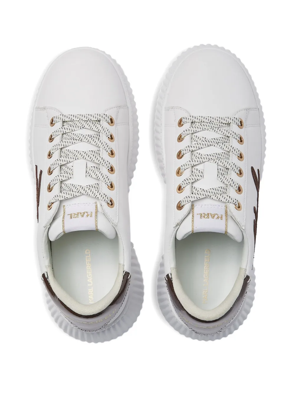 Karl Lagerfeld Sneakers met plateauzool Wit