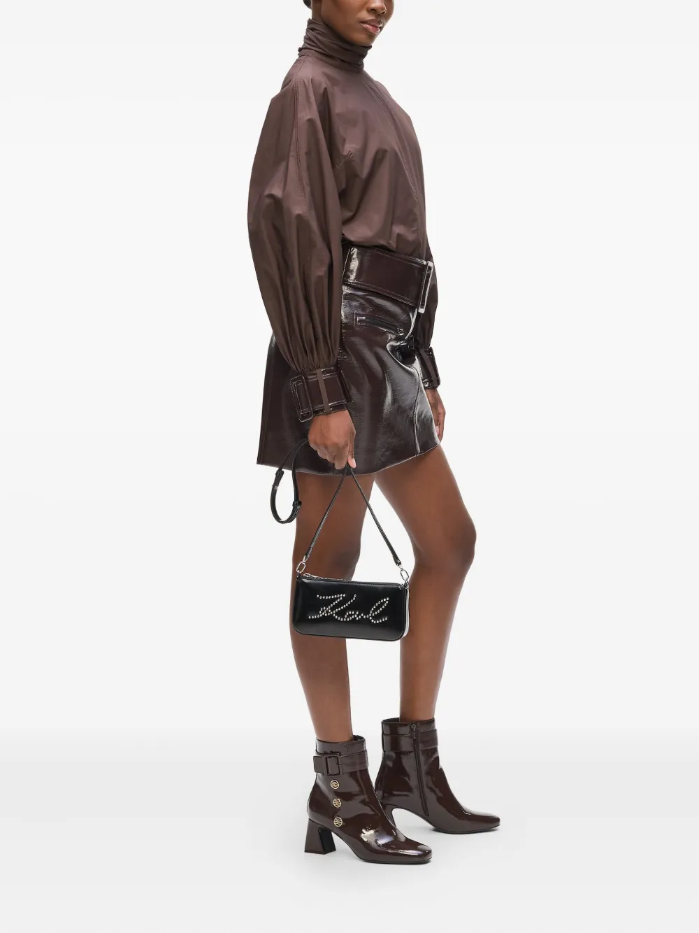 Karl Lagerfeld Crossbodytas verfraaid met studs Zwart