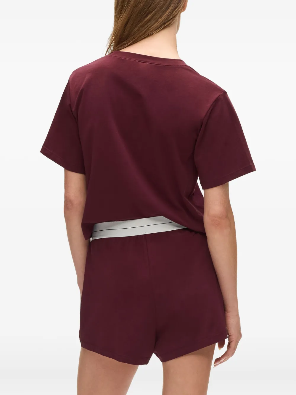 Karl Lagerfeld Hotel pyjama met geborduurd logo Rood