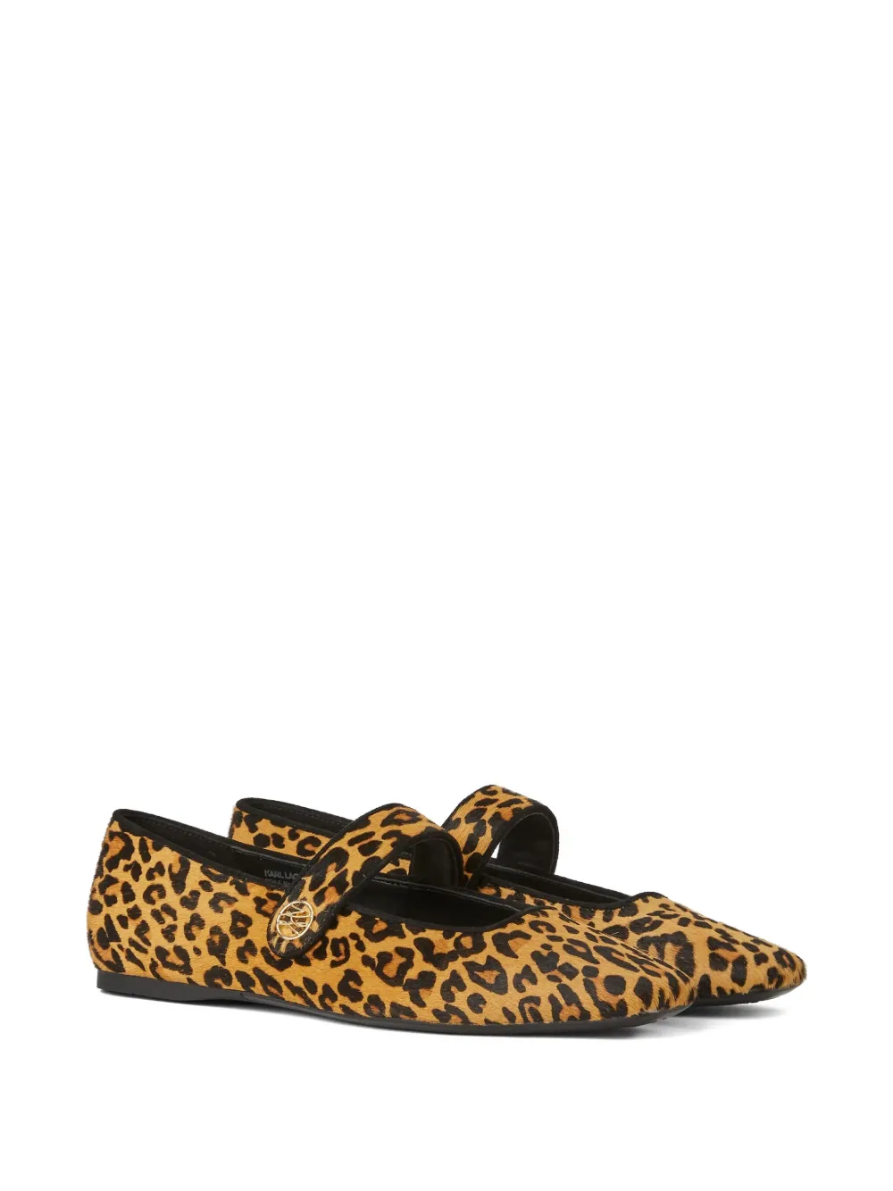 Karl Lagerfeld Konnie ballerina's met luipaardprint - Bruin