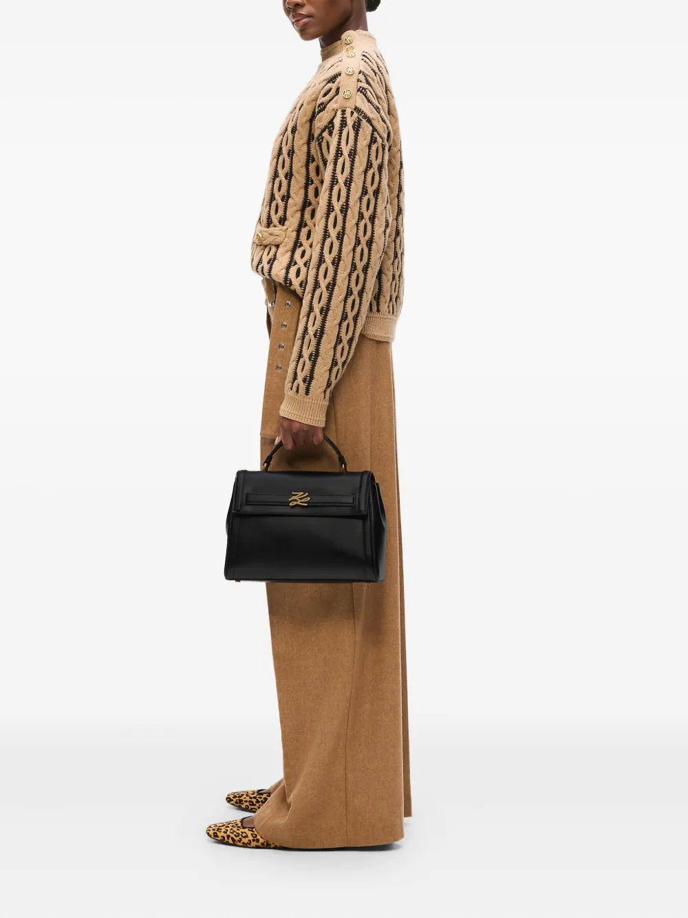 Karl Lagerfeld K/Autograph tas met handgreep - Zwart