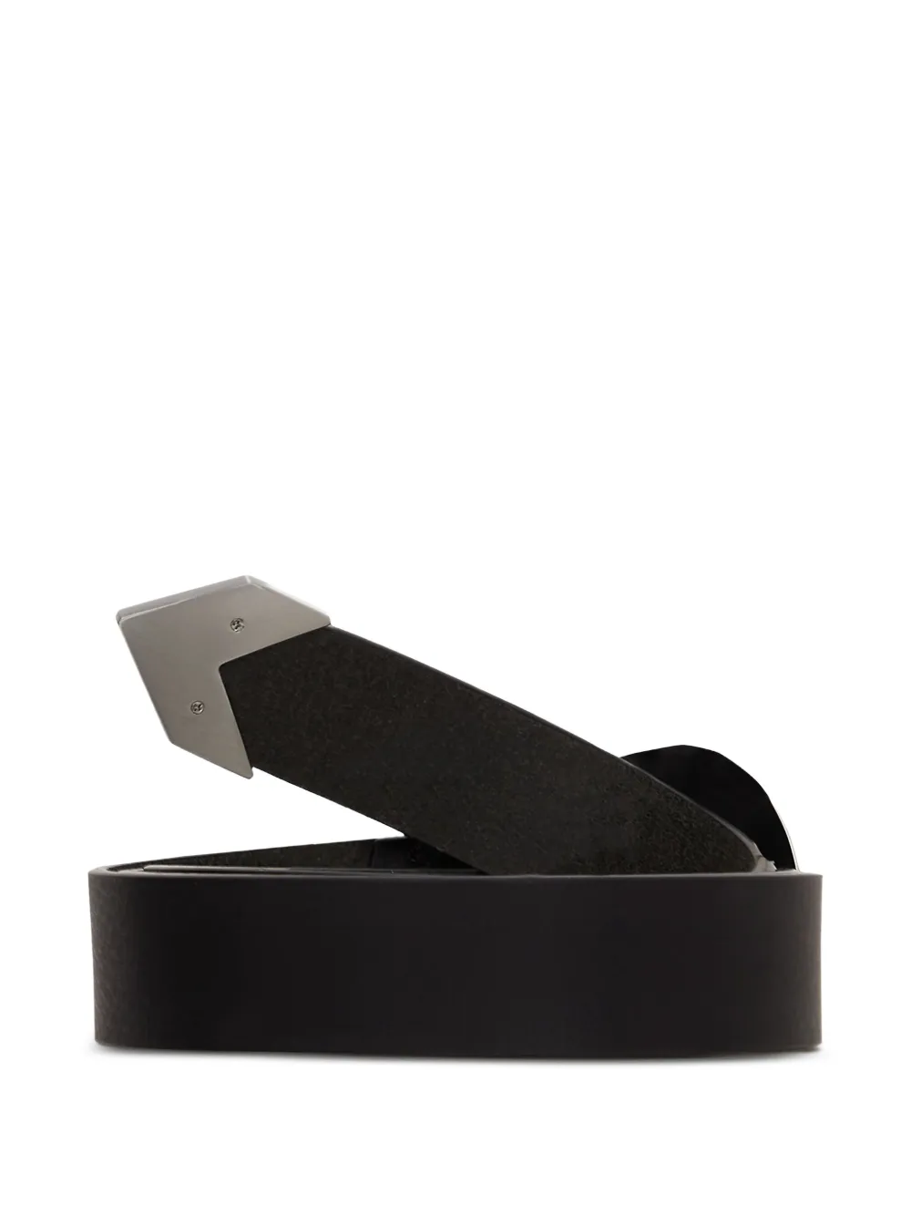 Karl Lagerfeld Jeans Leren riem met metalen afwerking - Zwart
