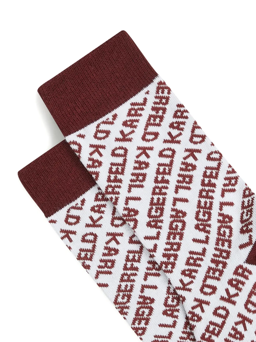 Karl Lagerfeld Drie paar sokken met all-over logo Rood