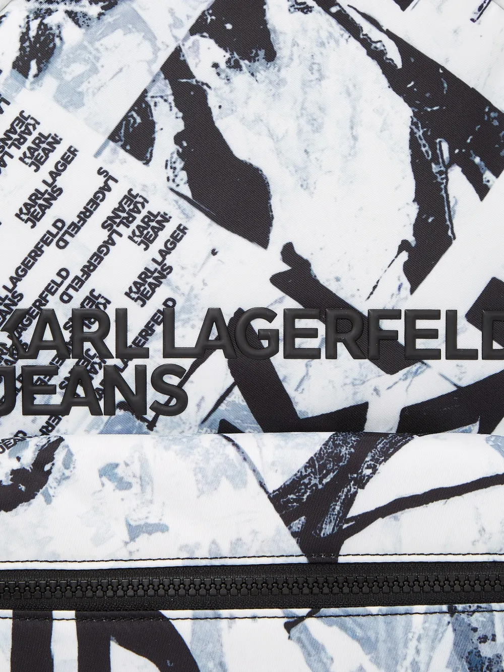 Karl Lagerfeld Jeans Rugzak met print Wit