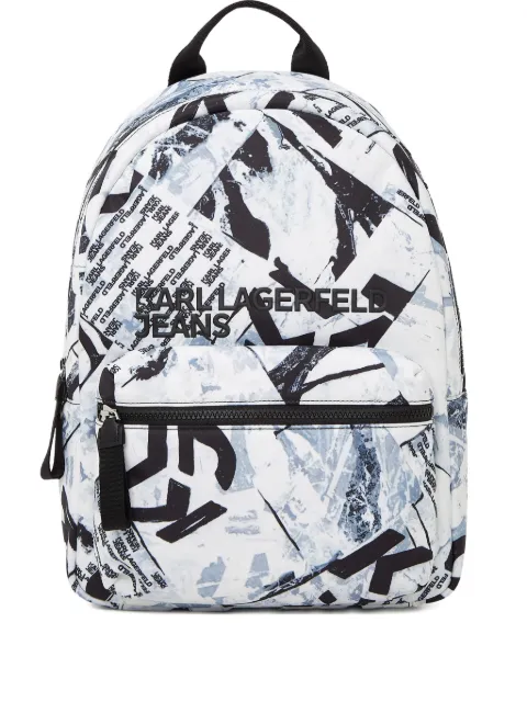 Karl Lagerfeld Jeans all-over print backpack