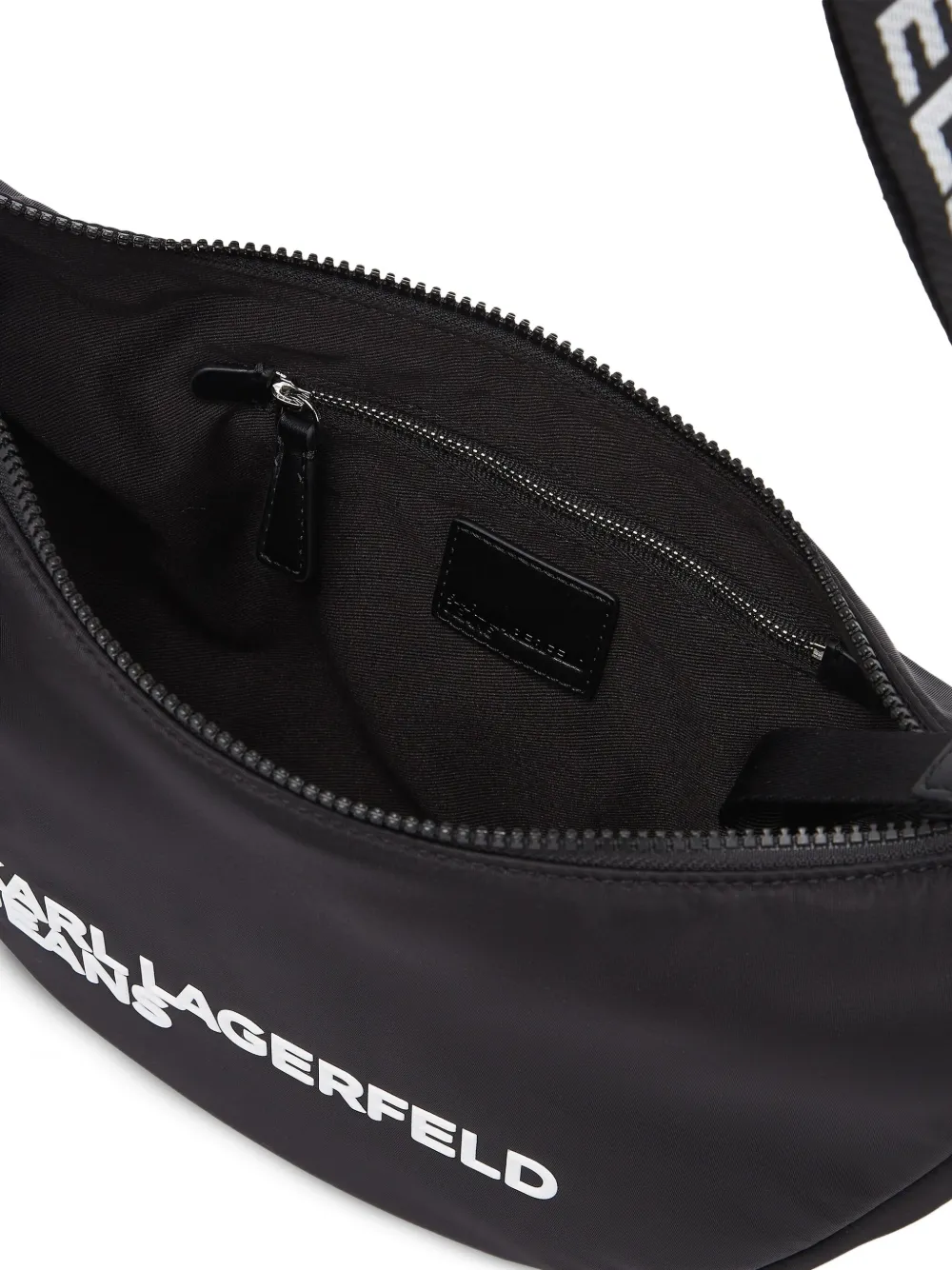 Karl Lagerfeld Jeans Crossbodytas met logodetail Zwart