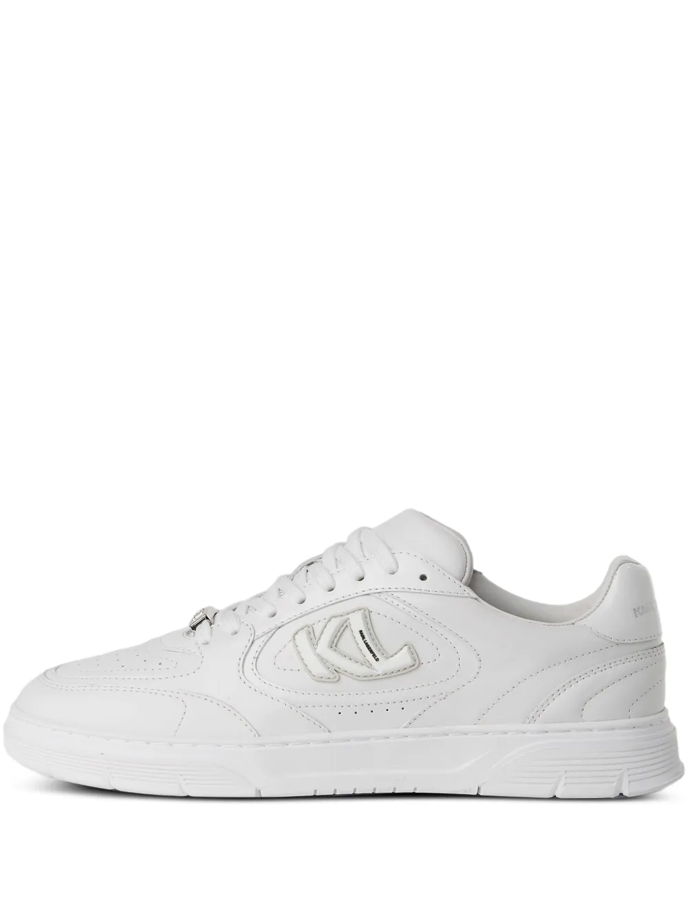 Karl Lagerfeld Jeans Tênis com patch de logo e cadarço | Branco | Image 1