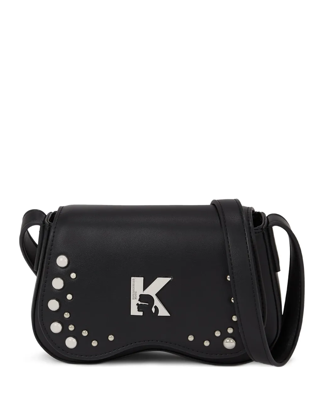 Karl Lagerfeld Jeans Borsa a tracolla mini con borchie - Nero