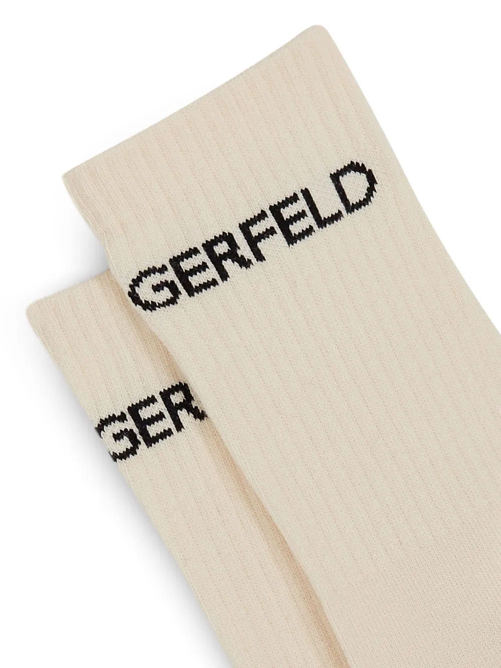 Karl Lagerfeld Twee paar sokken met logodetail Beige