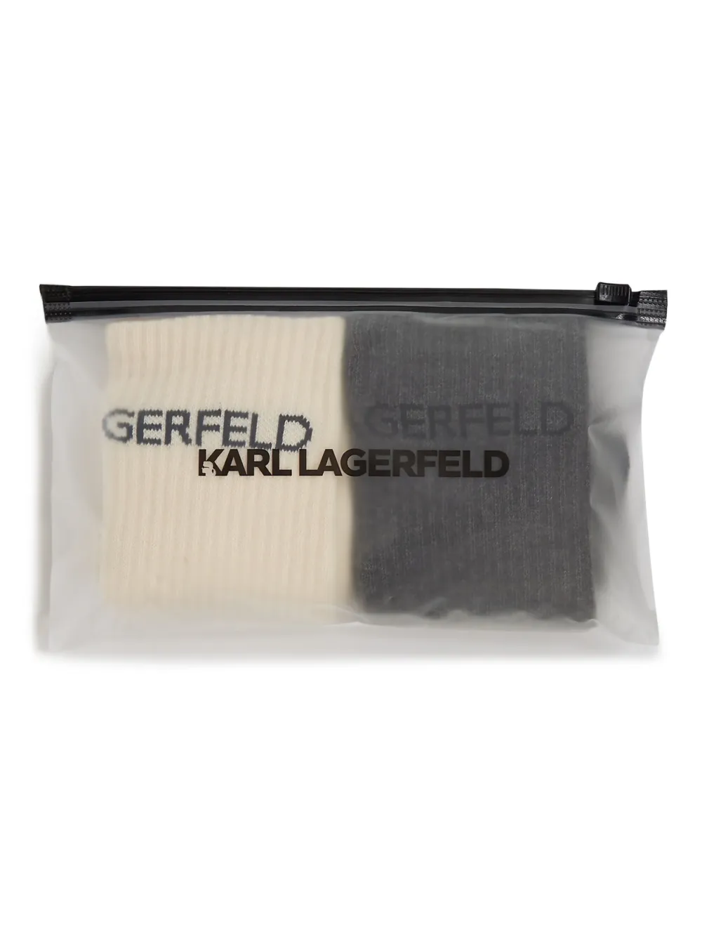 Karl Lagerfeld Twee paar sokken met logodetail Beige