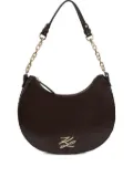 Karl Lagerfeld K/Autograph naplak moon shoulder bag - Brown