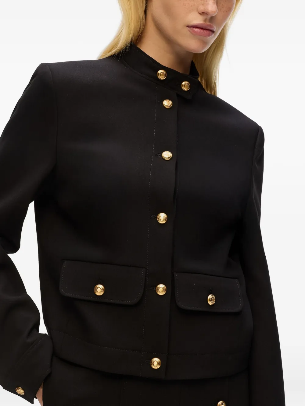 Karl Lagerfeld Trainingsjack met hoge hals Zwart