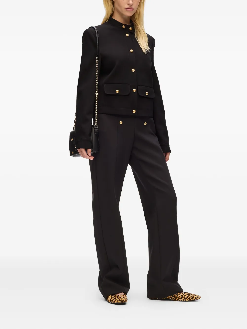 Karl Lagerfeld Trainingsjack met hoge hals Zwart