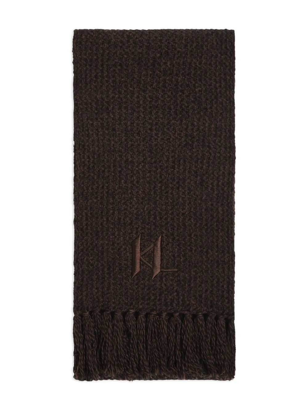 Karl Lagerfeld Sjaal met monogramprint Bruin