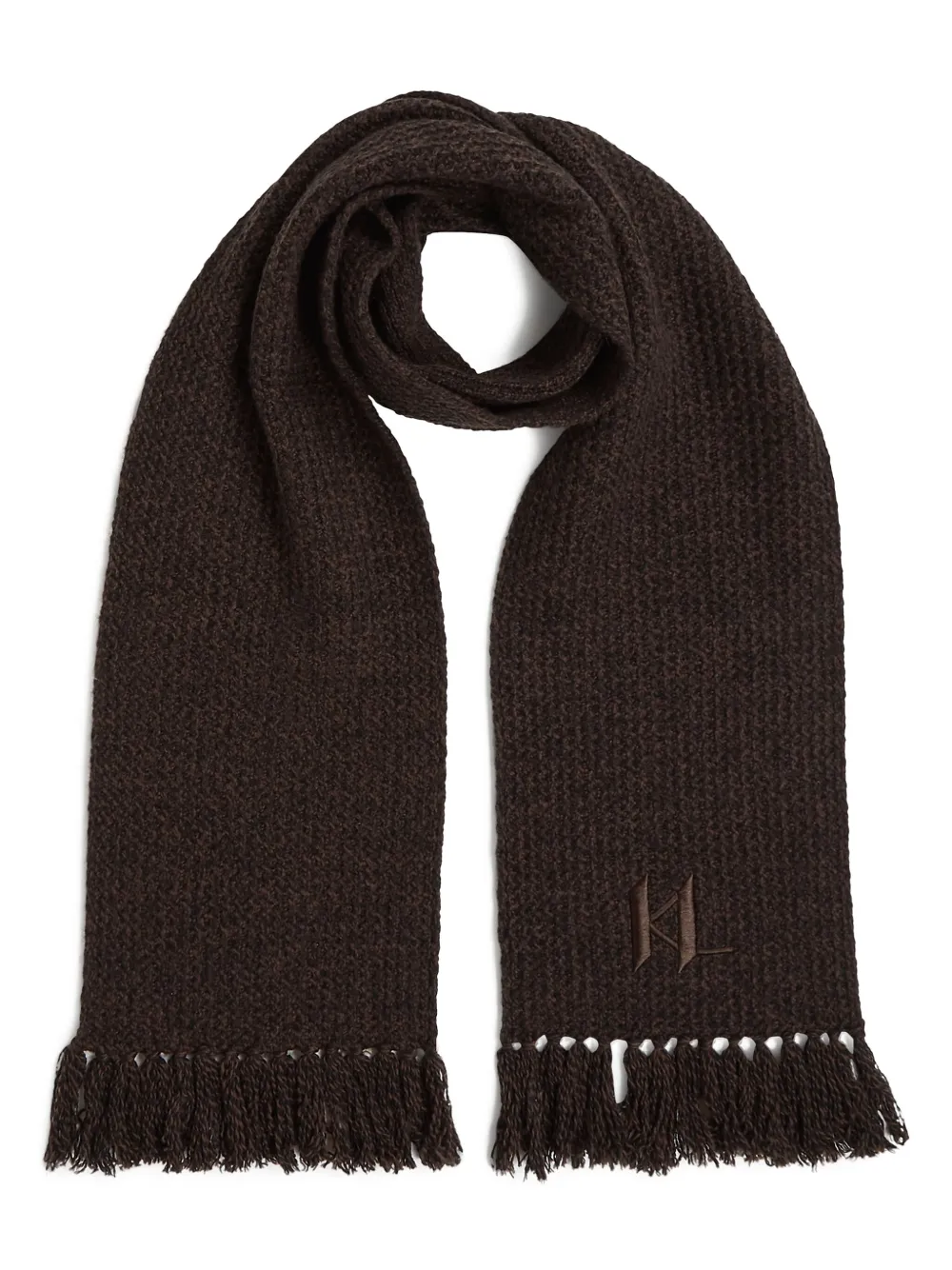 Karl Lagerfeld Sjaal met monogramprint - Bruin