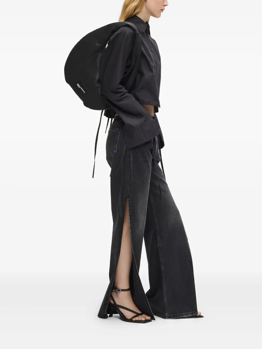 Karl Lagerfeld Jeans Schoudertas met logo Zwart