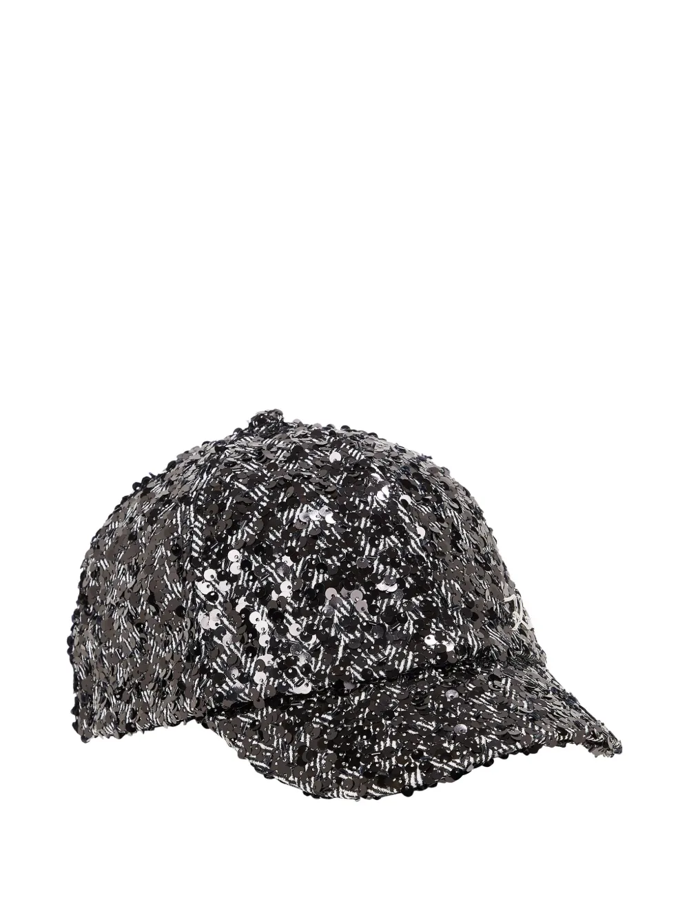 Karl Lagerfeld Cappello con motivo pied-de-poule e paillettes - Grigio