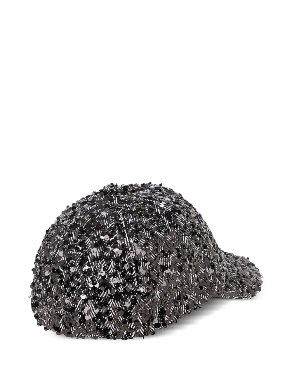 Karl Lagerfeld Pet met visgraatpatroon en pailletten - Grijs