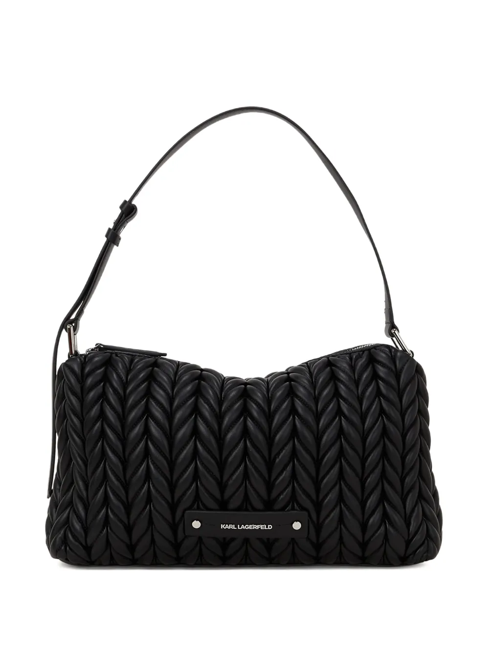 Karl Lagerfeld Borsa a spalla K/Weave media - Nero