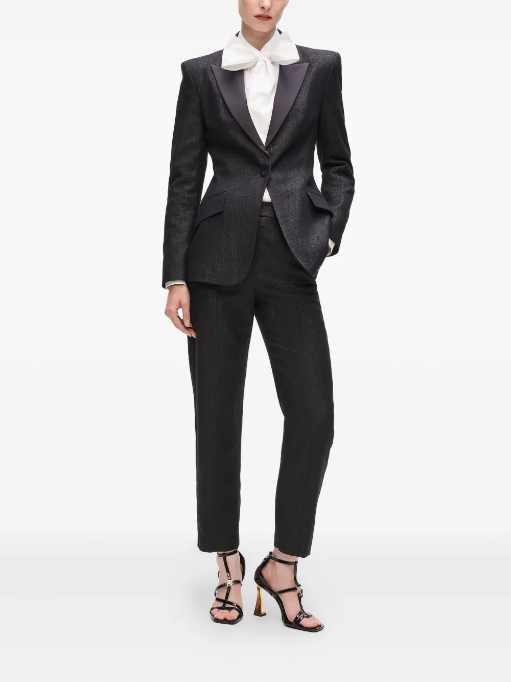 Karl Lagerfeld Peak-lapel Blazer In Black