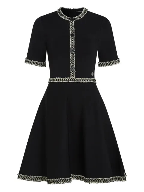 Karl Lagerfeld boucle-trim knit dress