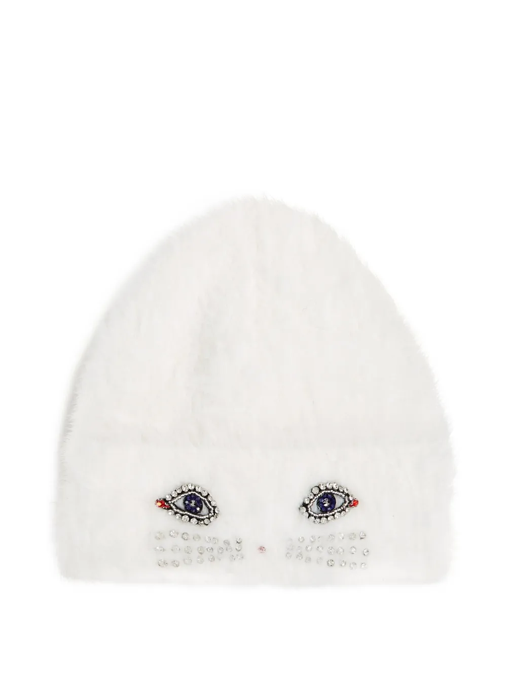 Karl Lagerfeld Ikon beanie hat | White | Image 1