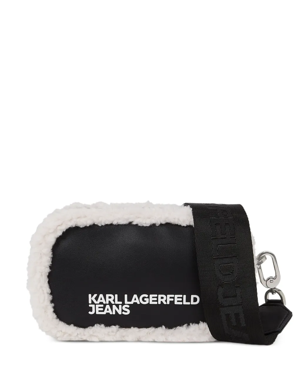 Karl Lagerfeld Jeans Borsa a tracolla in shearling - Blu