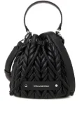 Karl Lagerfeld K/Weave bucket bag - Black