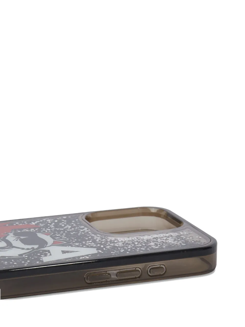 Karl Lagerfeld Choupette iPhone 16 Pro Max hoesje met glitters Zwart