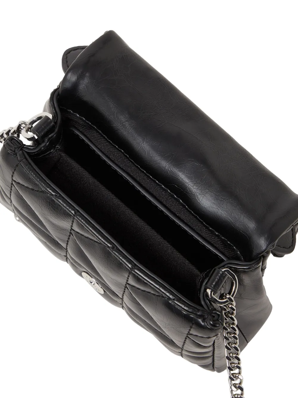 Karl Lagerfeld K Kuilt kleine buidel met stras Zwart