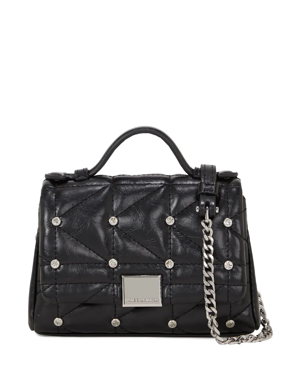 Karl Lagerfeld K/Kuilt ラインストーン クラッチバッグ ナノ - ブラック Karl Lagerfeld K/Kuilt ラインストーン クラッチバッグ ナノ - ブラック