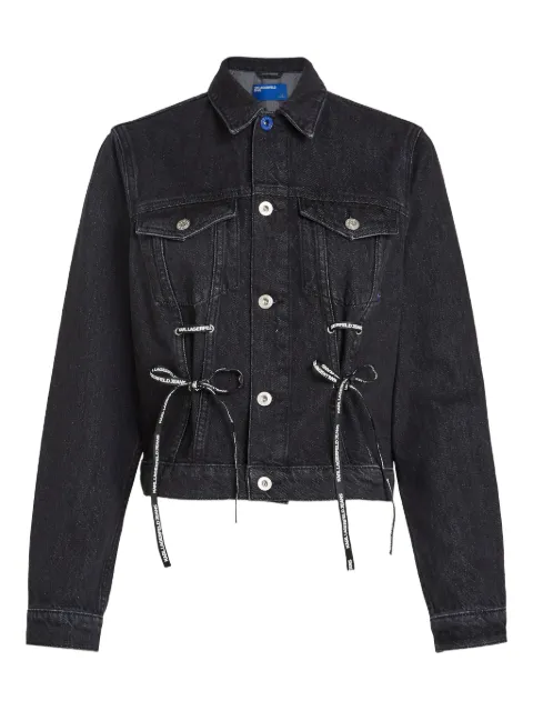 Karl Lagerfeld Jeans lace-tie denim jacket