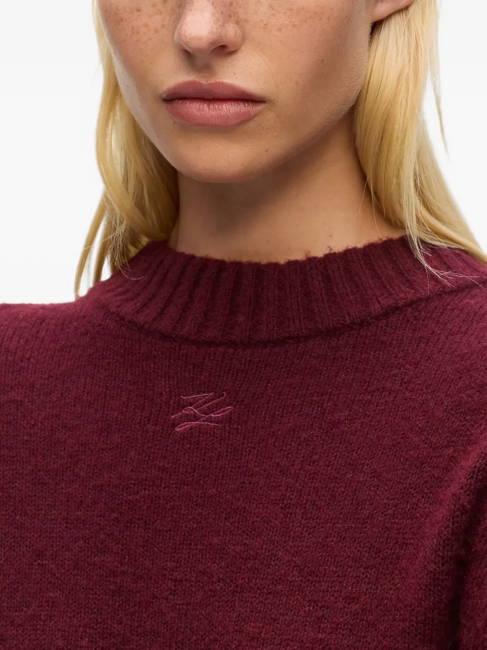 Karl Lagerfeld Split-hem Wool Cape In Red
