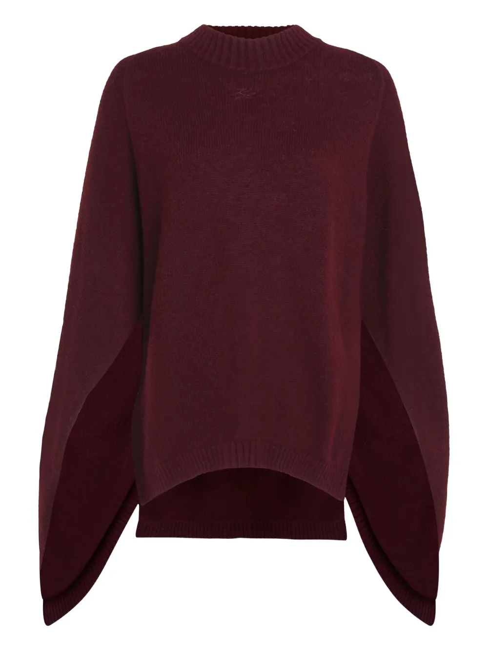 Karl Lagerfeld Split-hem Wool Cape In Red