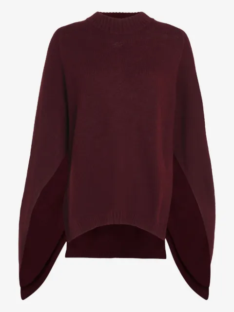 Karl Lagerfeld split-hem wool cape