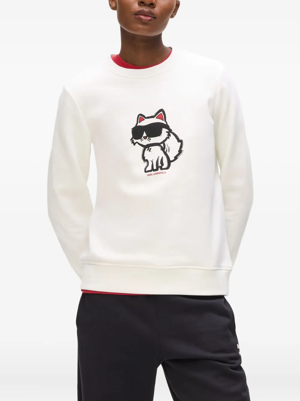 Karl Lagerfeld Sweater met print Wit