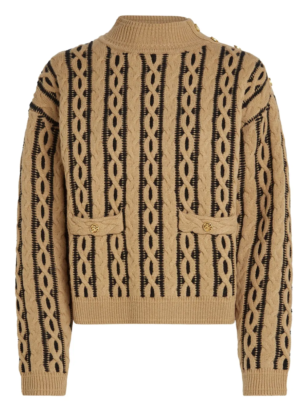 Karl Lagerfeld cable knit sweater | Brown | Image 1