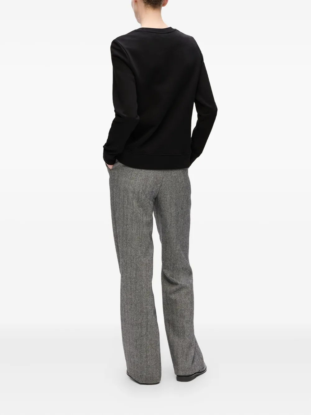 Karl Lagerfeld Sweater verfraaid met pailletten Zwart