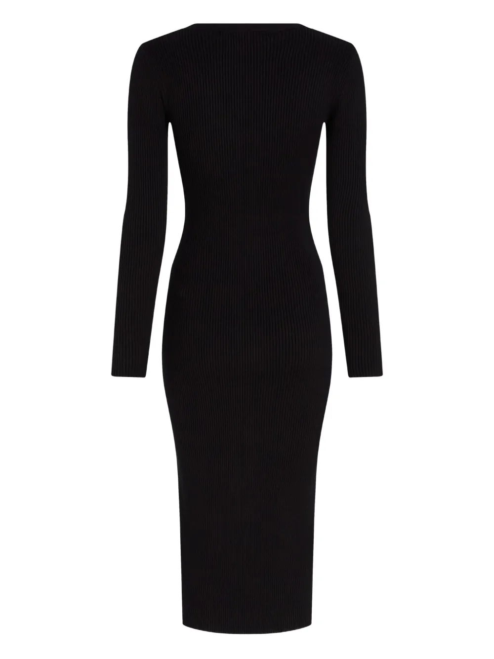 Karl Lagerfeld Jeans Ribgebreide jurk met rits Zwart