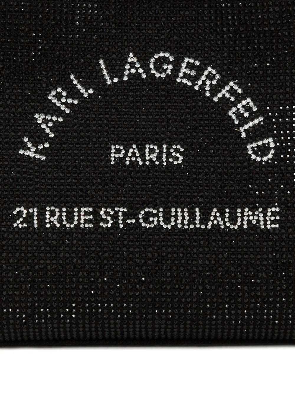 Karl Lagerfeld Mini Embellished Square Tote Bag In Black
