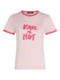 Karl Lagerfeld Karl Is Hot cotton T-shirt - Pink