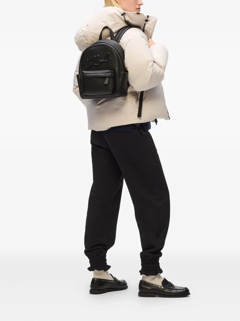 Karl Lagerfeld Kleine K/Skuare rugzak - Zwart