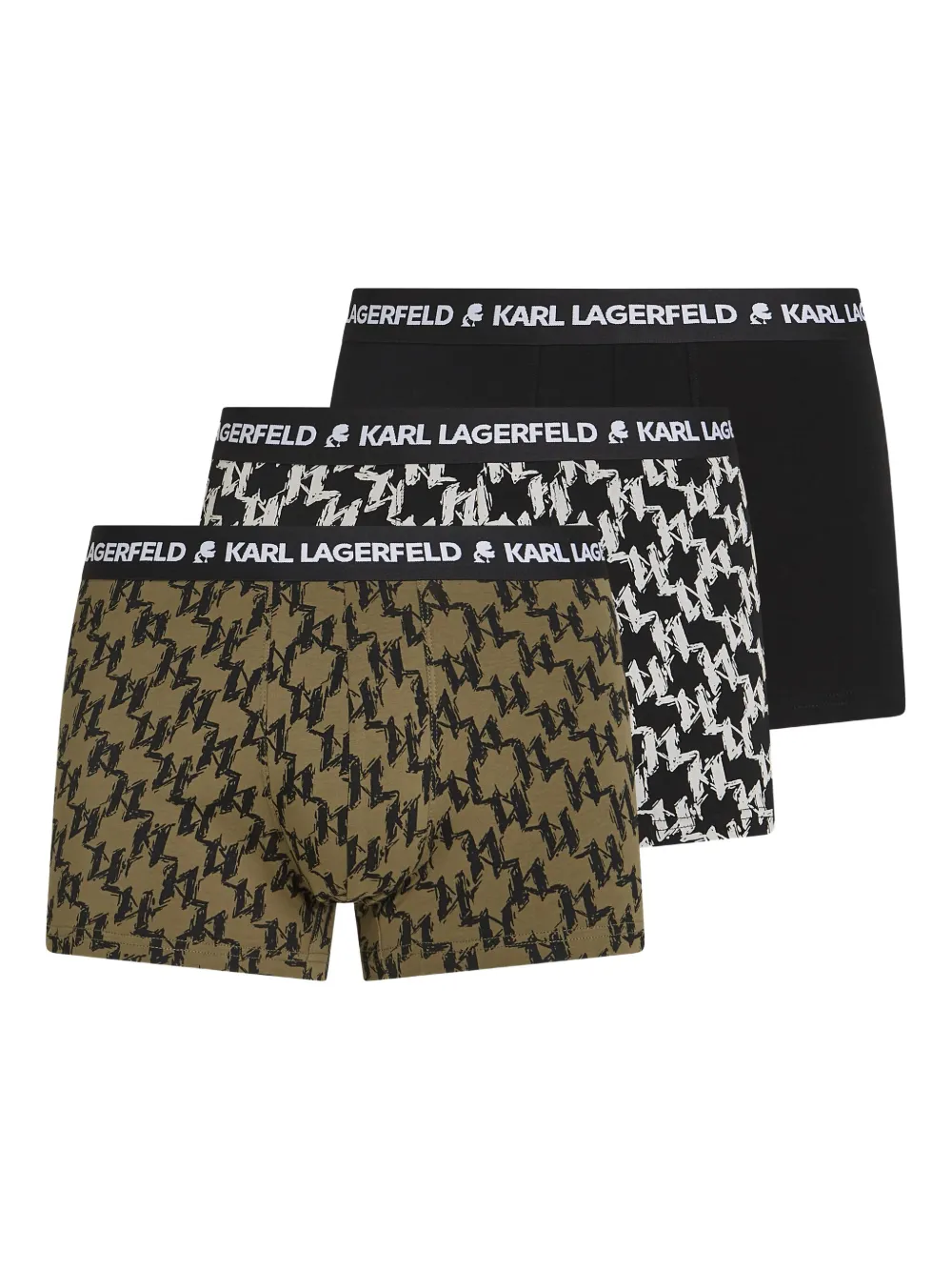 Karl Lagerfeld juego de tres bóxeres con monograma estampado | neutro | Image 1