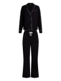 Karl Lagerfeld jersey piped-trim pyjamas - Black