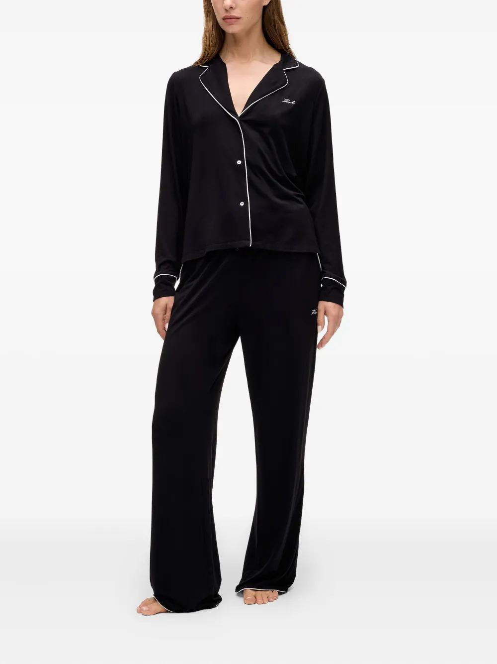 Karl Lagerfeld Signature pyjama Zwart