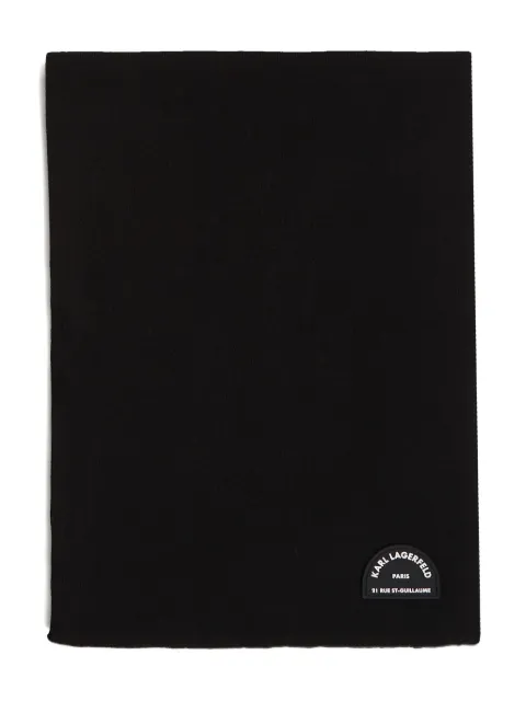 Karl Lagerfeld logo-patch scarf