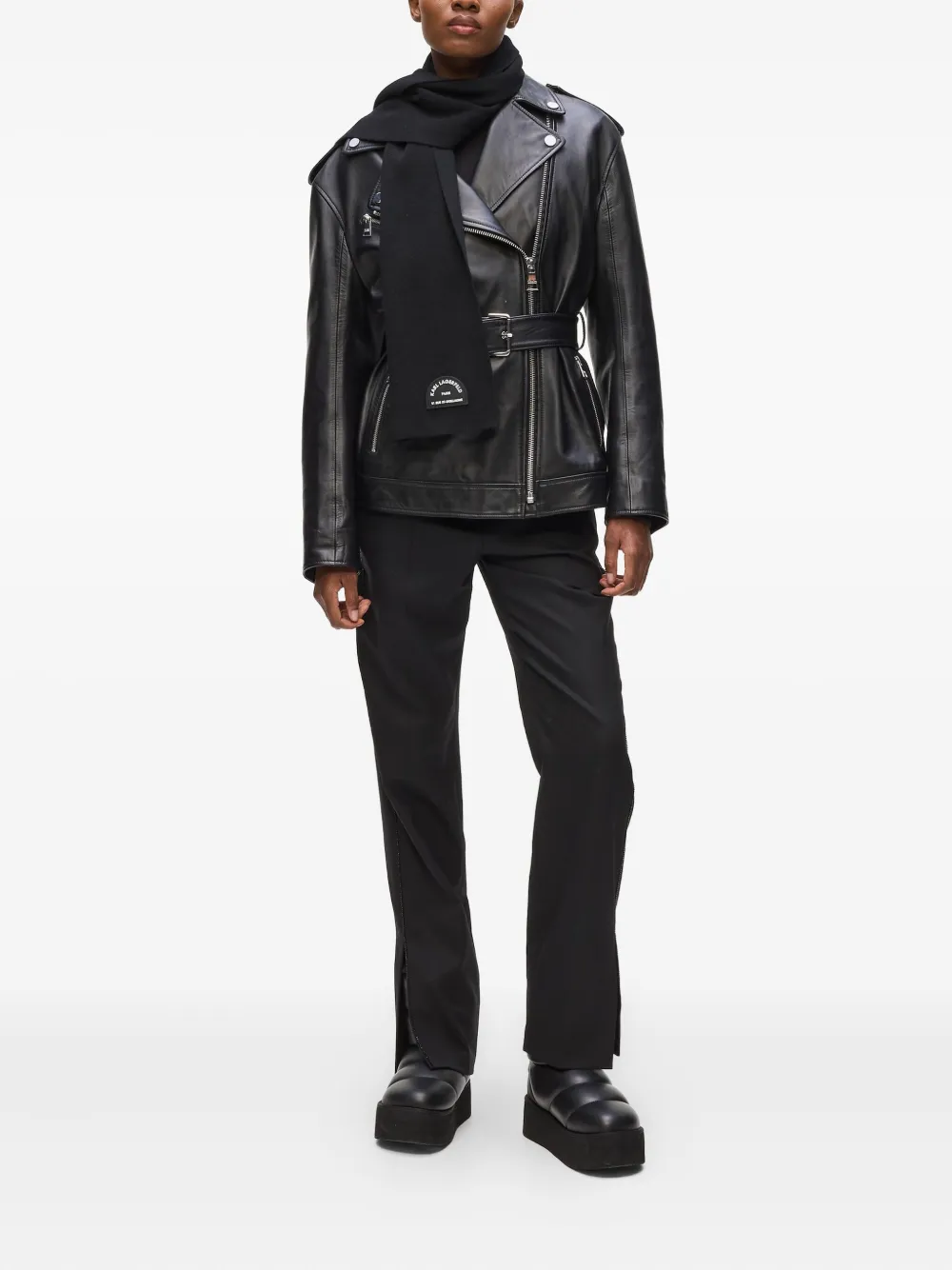 Karl Lagerfeld Sjaal met logopatch Zwart